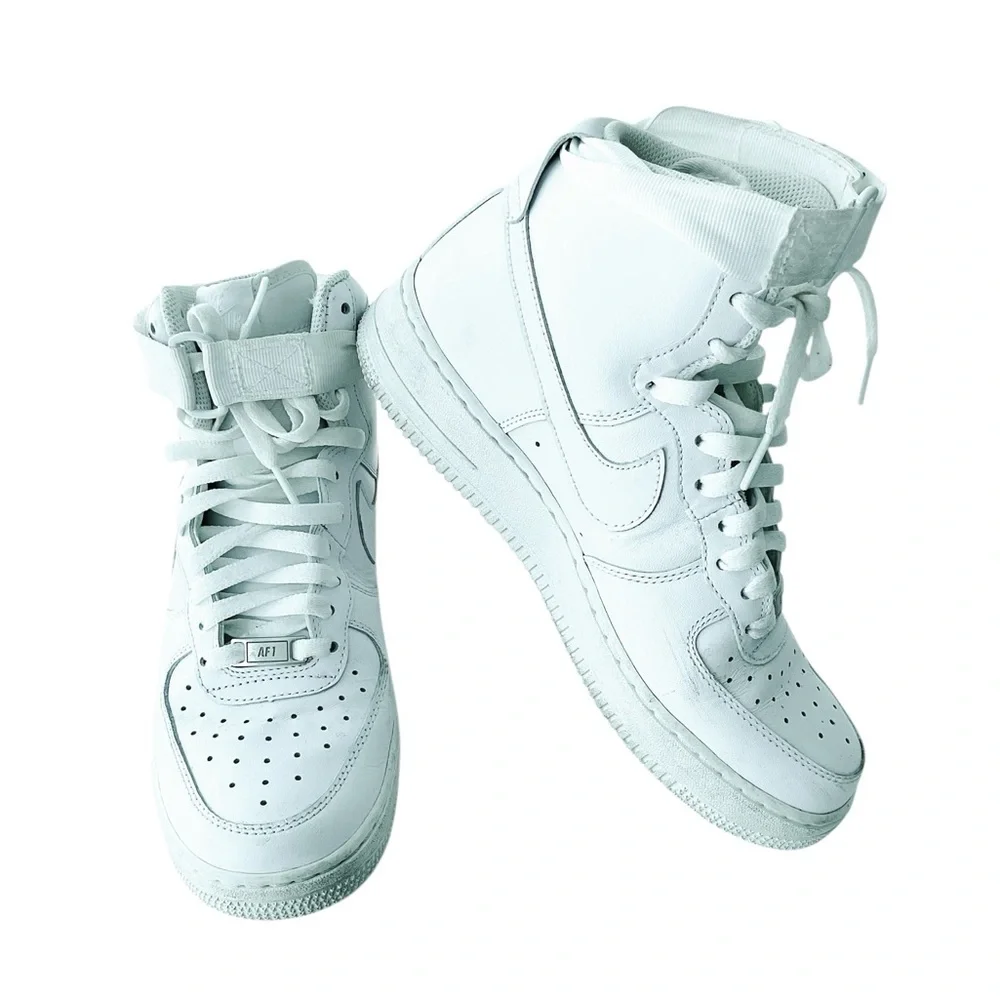 Nike Air Force 1 High White Womens 8.5 Clean Classic Sneakers
